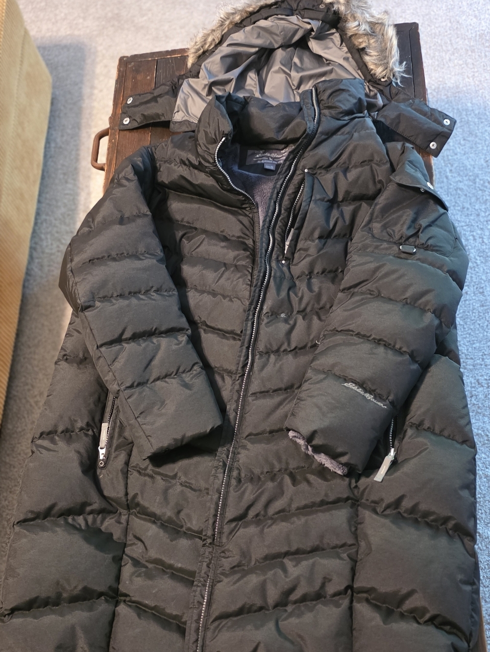 Eddie Bauer Black Quilted Jacket